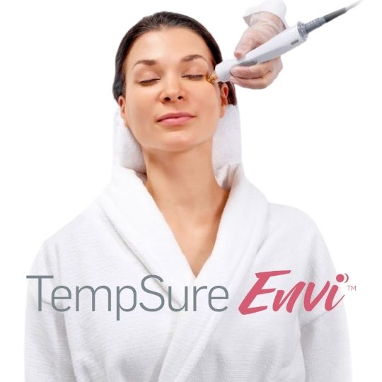 Woman receiving Tempsure Envi treatment.