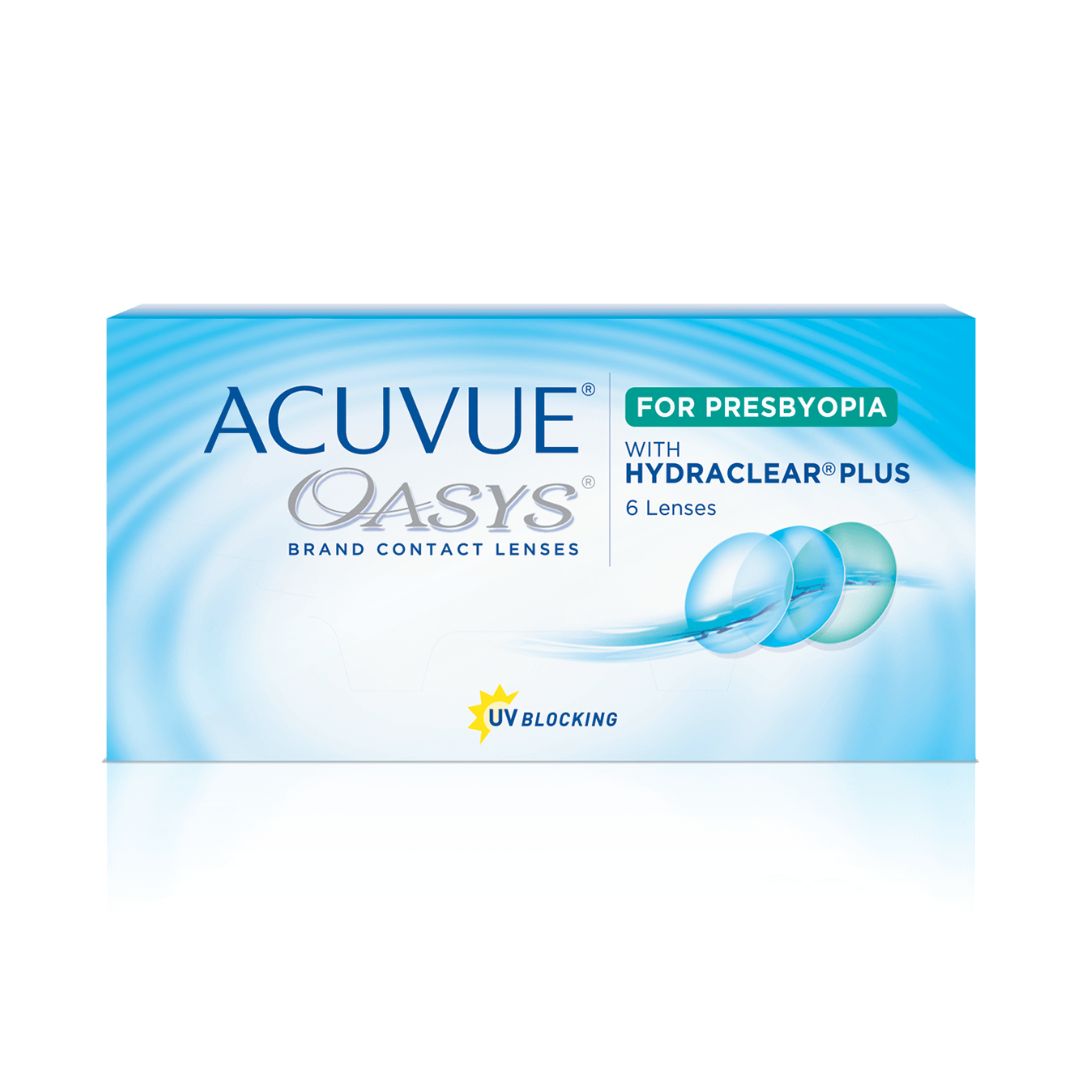 Acuvue Oasys For Presbyopia Biweekly contact lenses 6 pack.